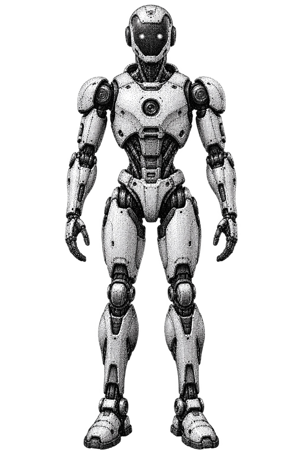 Pointillist humanoid robot